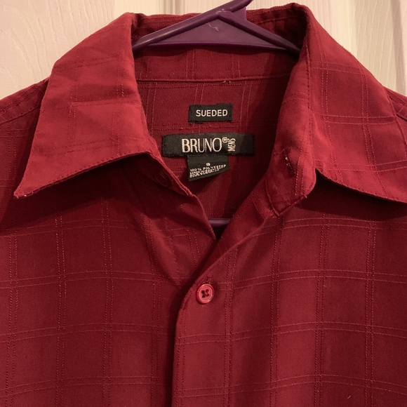 Burgundy Button Down Shirt - Picture 3 of 3